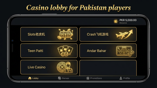 Lobby view of glory casino for Pakistan users - 4